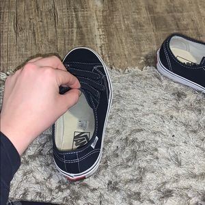 Women’s Velcro Vans Navy Blue